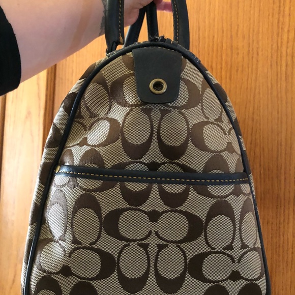 Coach Special Edition Navy Suede Satchel #5064 - Picture 4 of 7